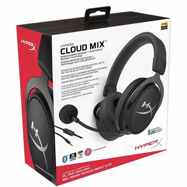 HyperX CLOUD MIX WIRED GAMING HEADSET + BLUETOOTH WIRELESS TECHNOLOGY