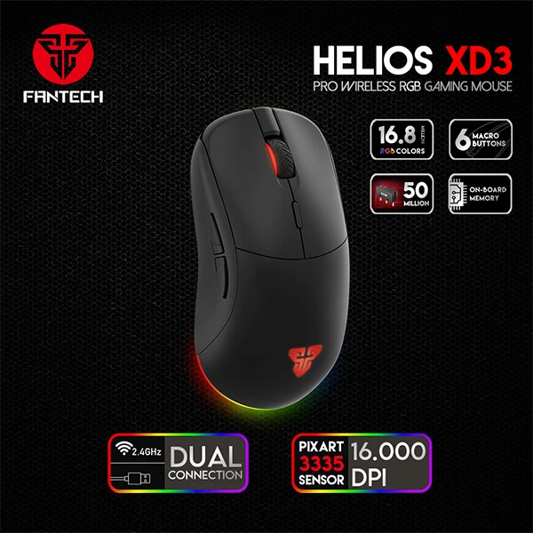 Fantech HELIOS XD3 MACRO RGB Gaming Mouse