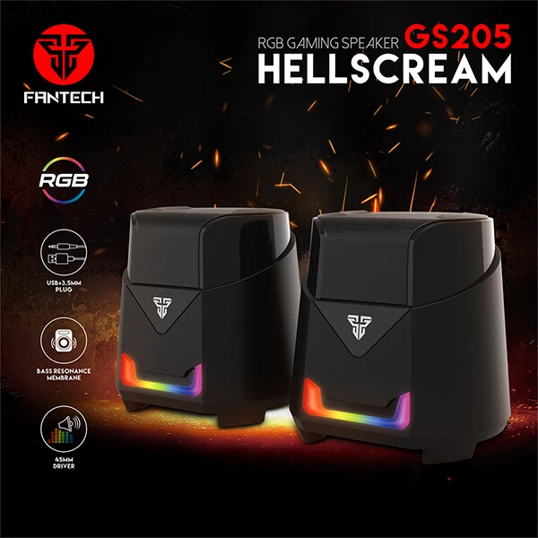 FANTECH HELLSCREAM GS205 MOBILE GAMING & RGB MUSIC SPEAKER