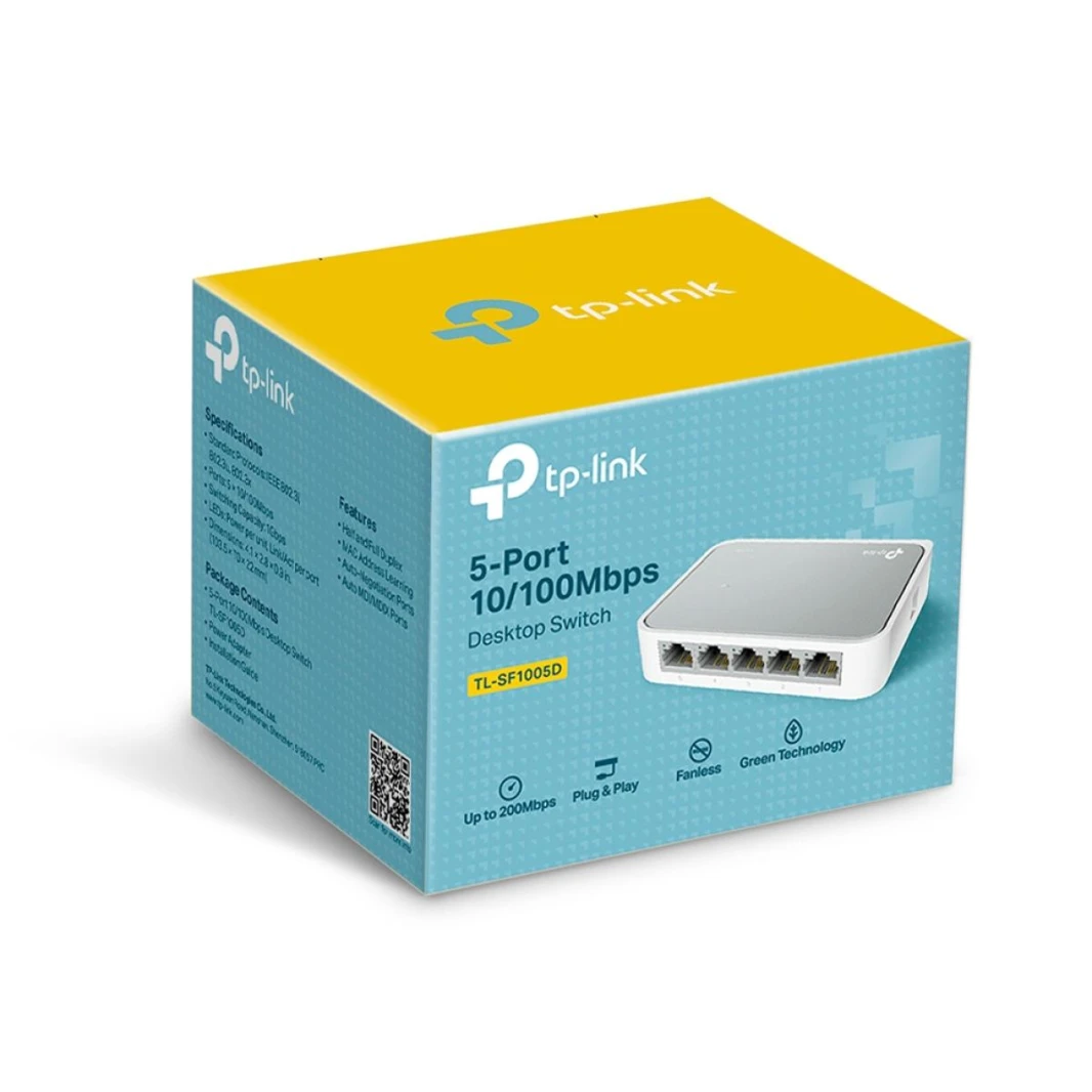 TP-Link TL-SF1005D مفتاح سطح المكتب 5 منافذ 10/100 ميجابت في الثانية