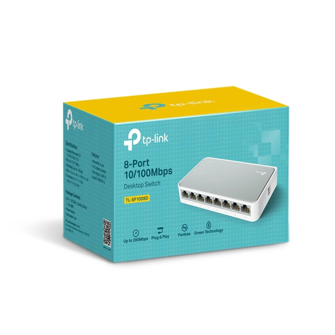 TP-Link TL-SF1008D مفتاح سطح المكتب 8 منافذ 10/100 ميجابت في الثانية