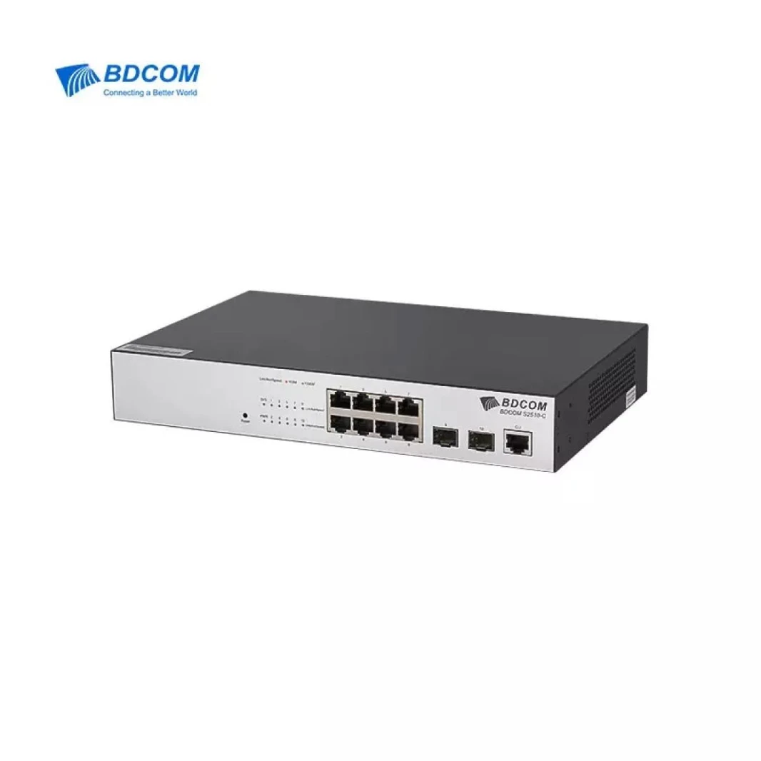 مفتاح BDCOM Gigabit 8 و2 منفذ GE SFP RM المُدار S2510-C