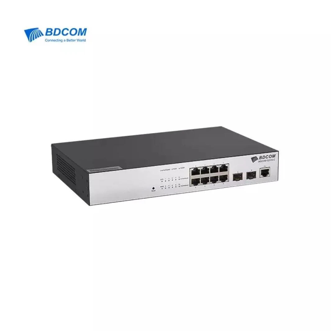 مفتاح BDCOM Gigabit 8 و2 منفذ GE SFP RM المُدار S2510-C