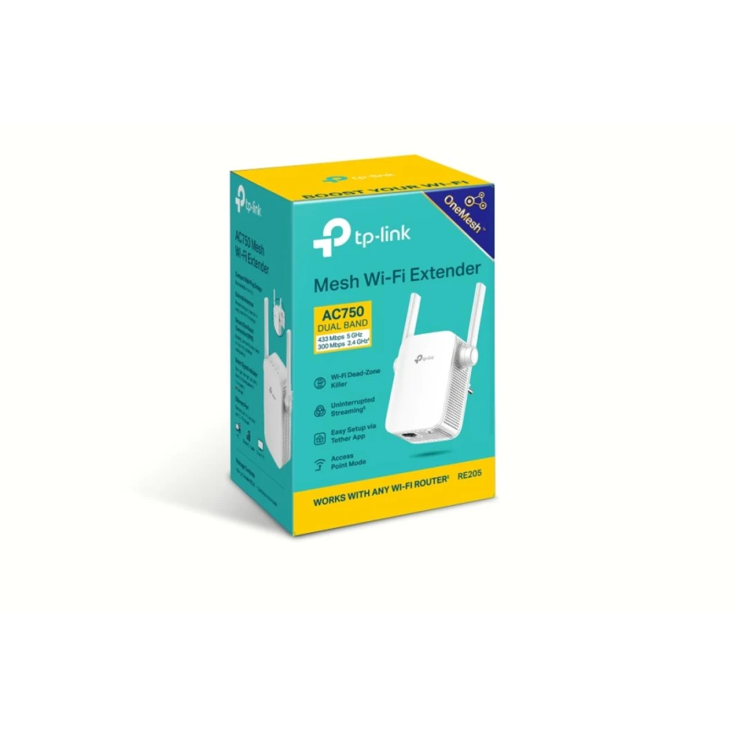 موسع نطاق واي فاي TP-Link RE205 AC750