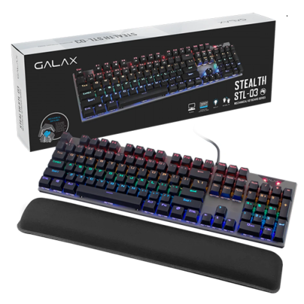 لوحة مفاتيح الألعاب الميكانيكية GALAX STEALTH-03 RGB Blue switch