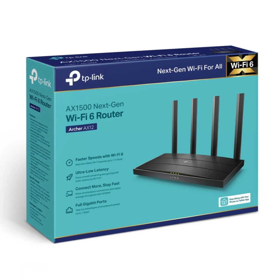 راوتر TP-Link Archer AX12 AX1500 الجيل التالي من Wi-Fi 6