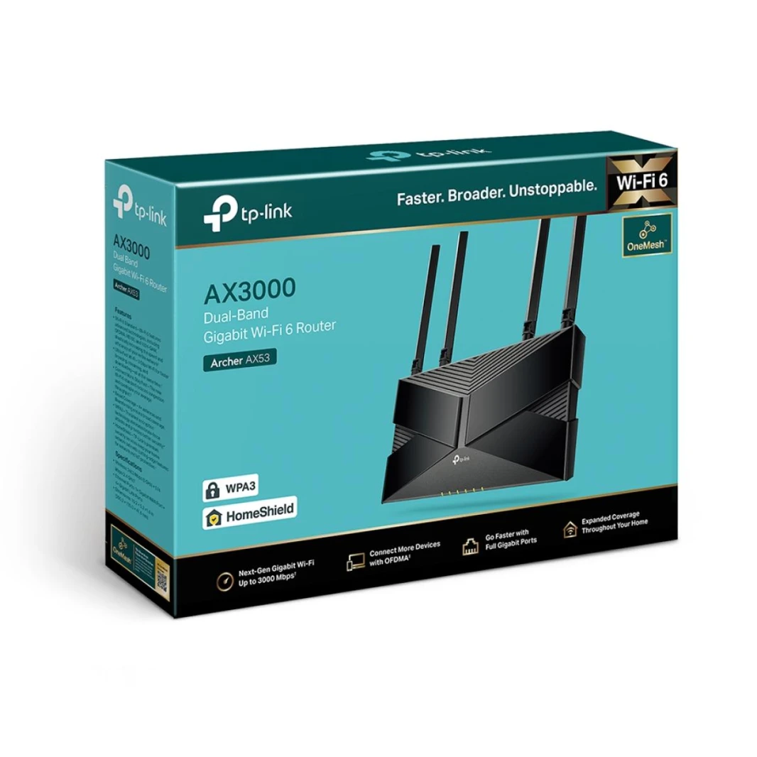 راوتر TP-Link Archer AX53 AX3000 ثنائي النطاق Gigabit Wi-Fi 6