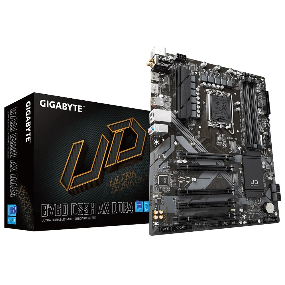 لوحة أم Gigabyte B760 DS3H AX DDR4 LGA 1700، تدعم الجيل الثالث عشر والثاني عشر، B760-DS3H-AX-DDR4