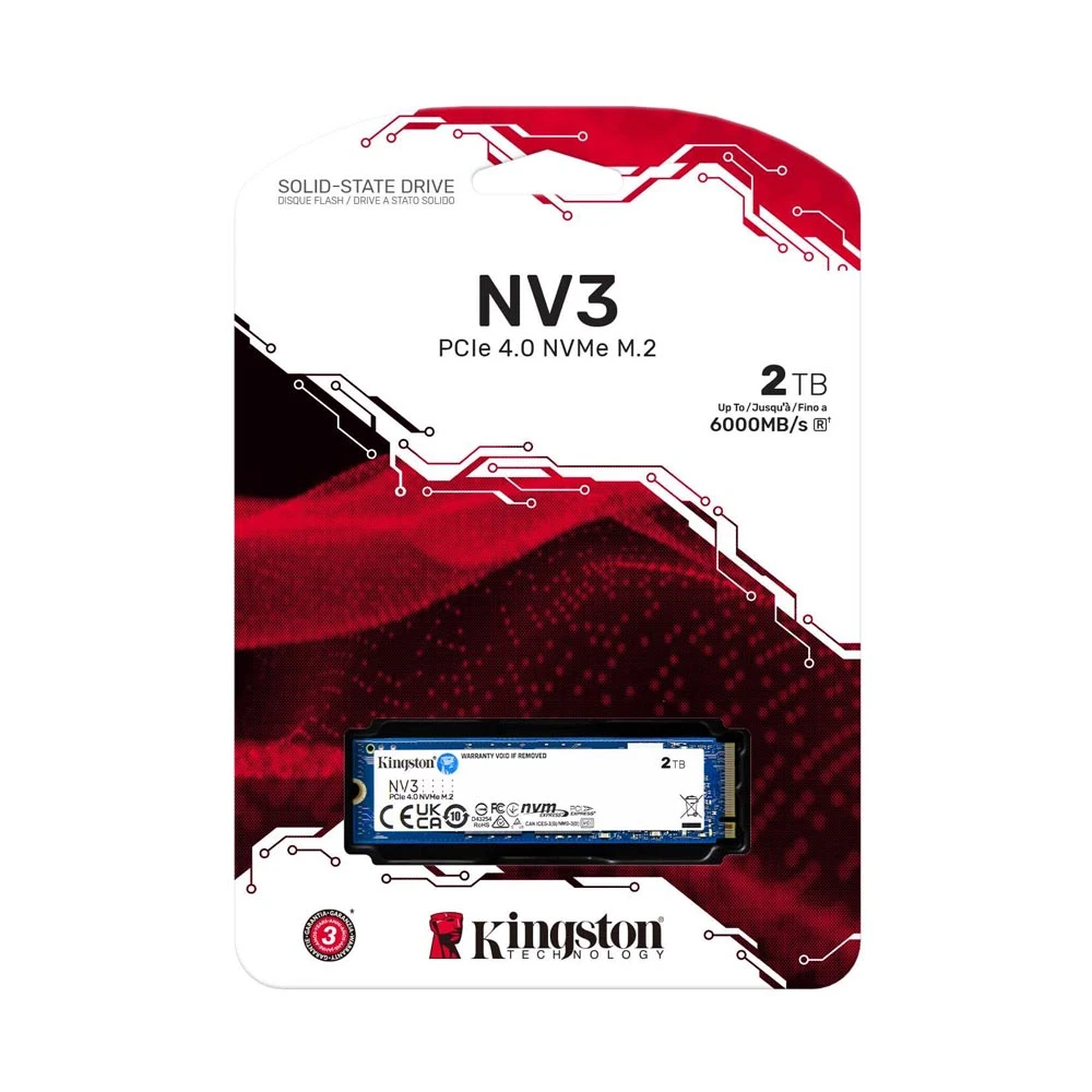 كينغستون NV3 SSD PCIe 4.0 NVMe سعة 2 تيرابايت [ SNV3S/2000G ]