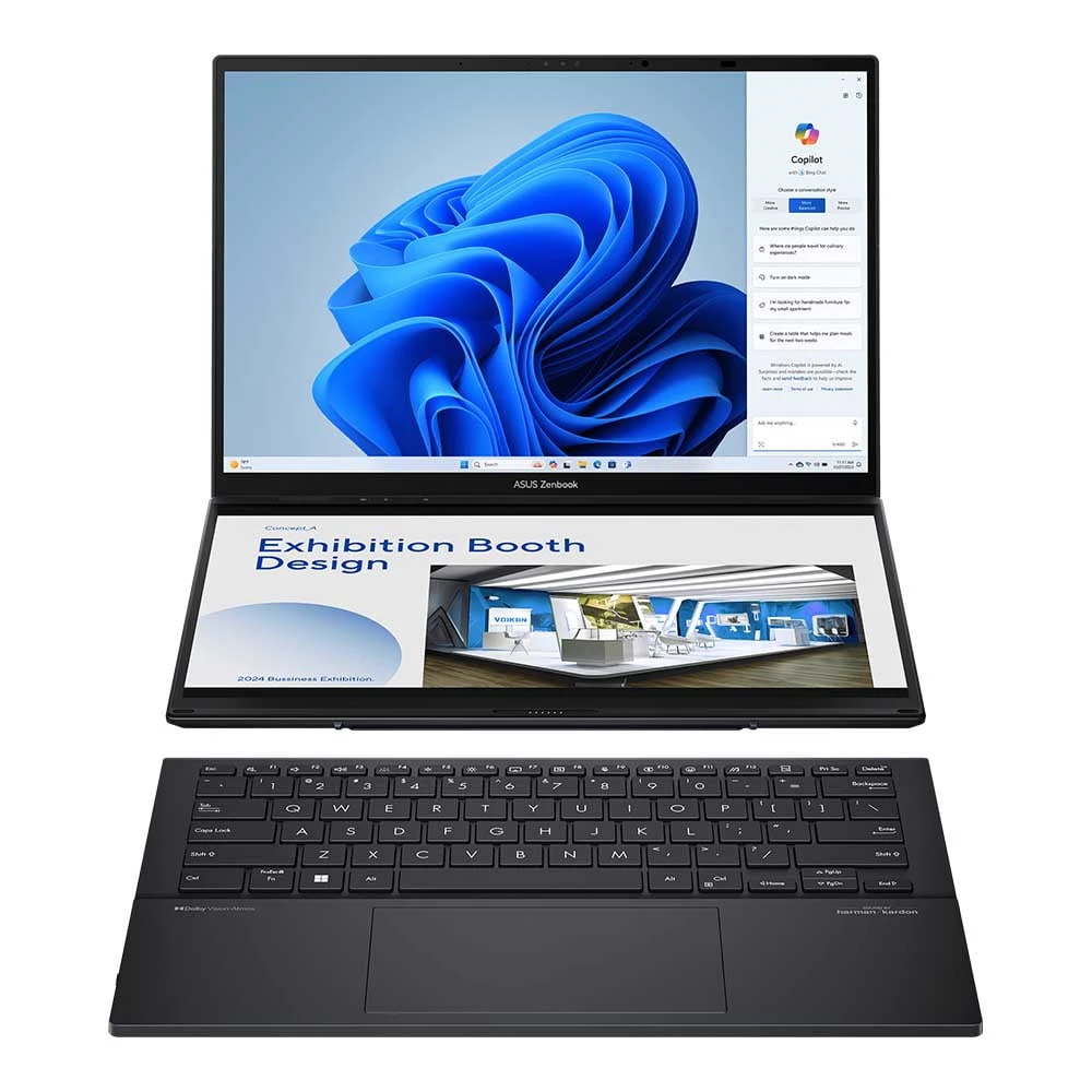 ASUS Zenbook DUO UX8406M (Intel® Core™ Ultra 7-155H / 16GB LPDDR5X / 1TB NVMe PCIe 4 / Intel® Arc™ Graphics / 14″ 3K WQ+ (3880 x 1800) OLED / Windows 11 Home) [ 90NB12U1-M00EN0 ]