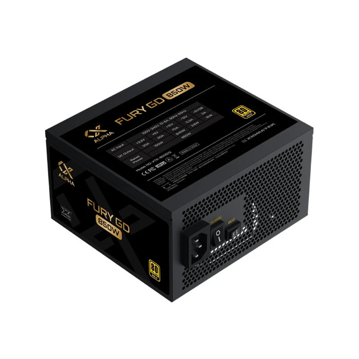 مروحة Xigmatek Fury 850W Gold (مكونة بالكامل / 80+ Gold / LLC D2D & APFC / مروحة FDB 12 سم / الجيل الخامس / سلك المملكة المتحدة / صندوق ملون) [ 40757/4711409540757 ]