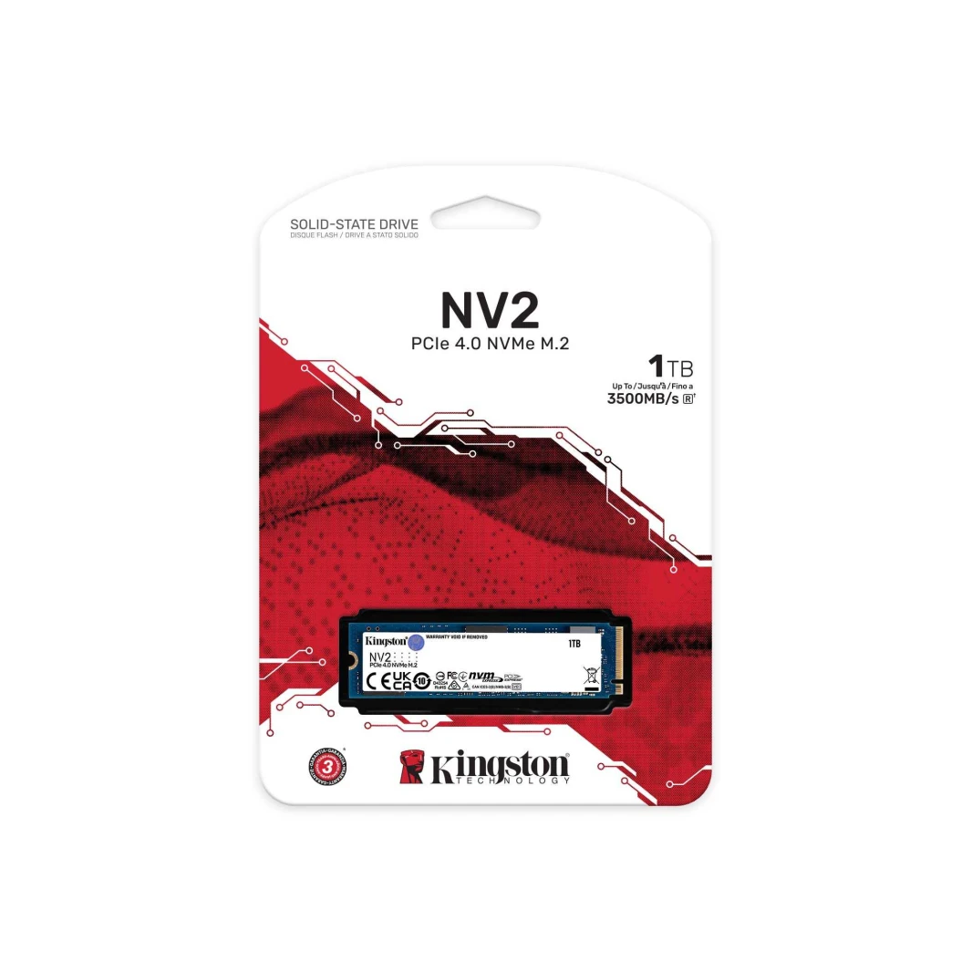 كينغستون 1 تيرابايت NV2 PCIe 4.0 NVMe SSD [ SNV2S/1000G ]