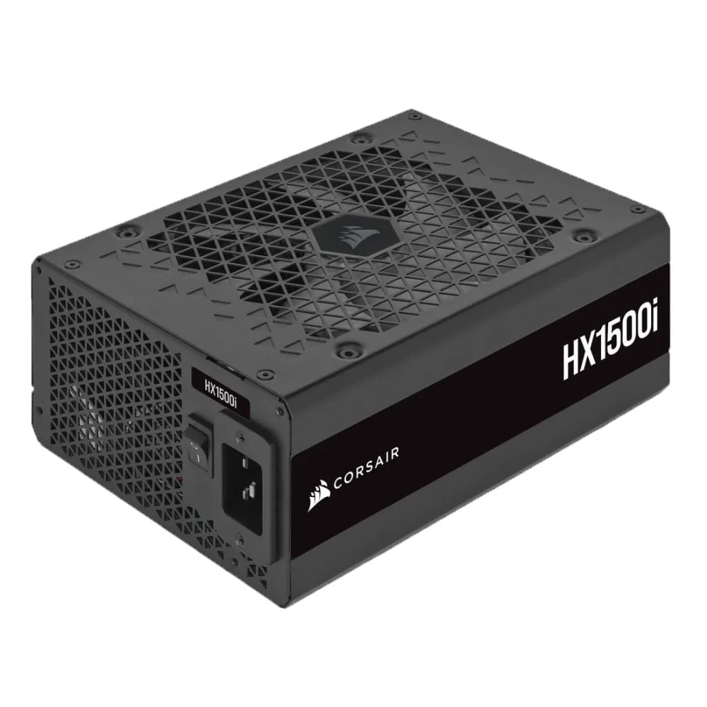 مزود الطاقة Corsair HX1500i Platinum ATX 1500 وات منخفض الضوضاء بالكامل ومجهز لأجهزة الكمبيوتر الشخصية [ CP-9020261-UK ]