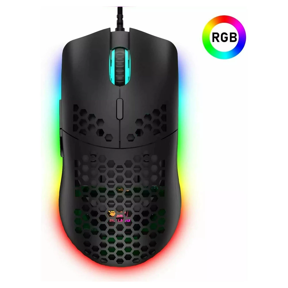 ماوس ألعاب USB RGB من Haing باللون الأسود [ HI-218 ]