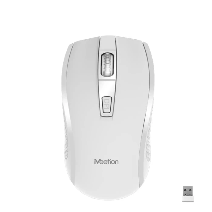 ماوس ولوحة مفاتيح لاسلكيين من meetion 2.4 جيجا هرتز - C4120little white