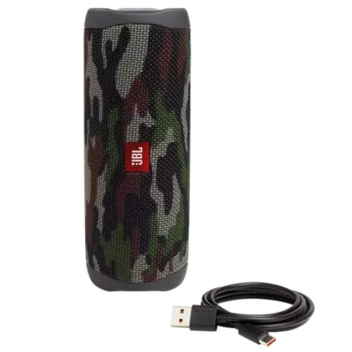 مكبر صوت محمول بتقنية البلوتوث JBL Flip 5 { مدة تشغيل تصل إلى 12 ساعة / إصدار Squad Edition الملون } JBLFLIP5SQUADAM