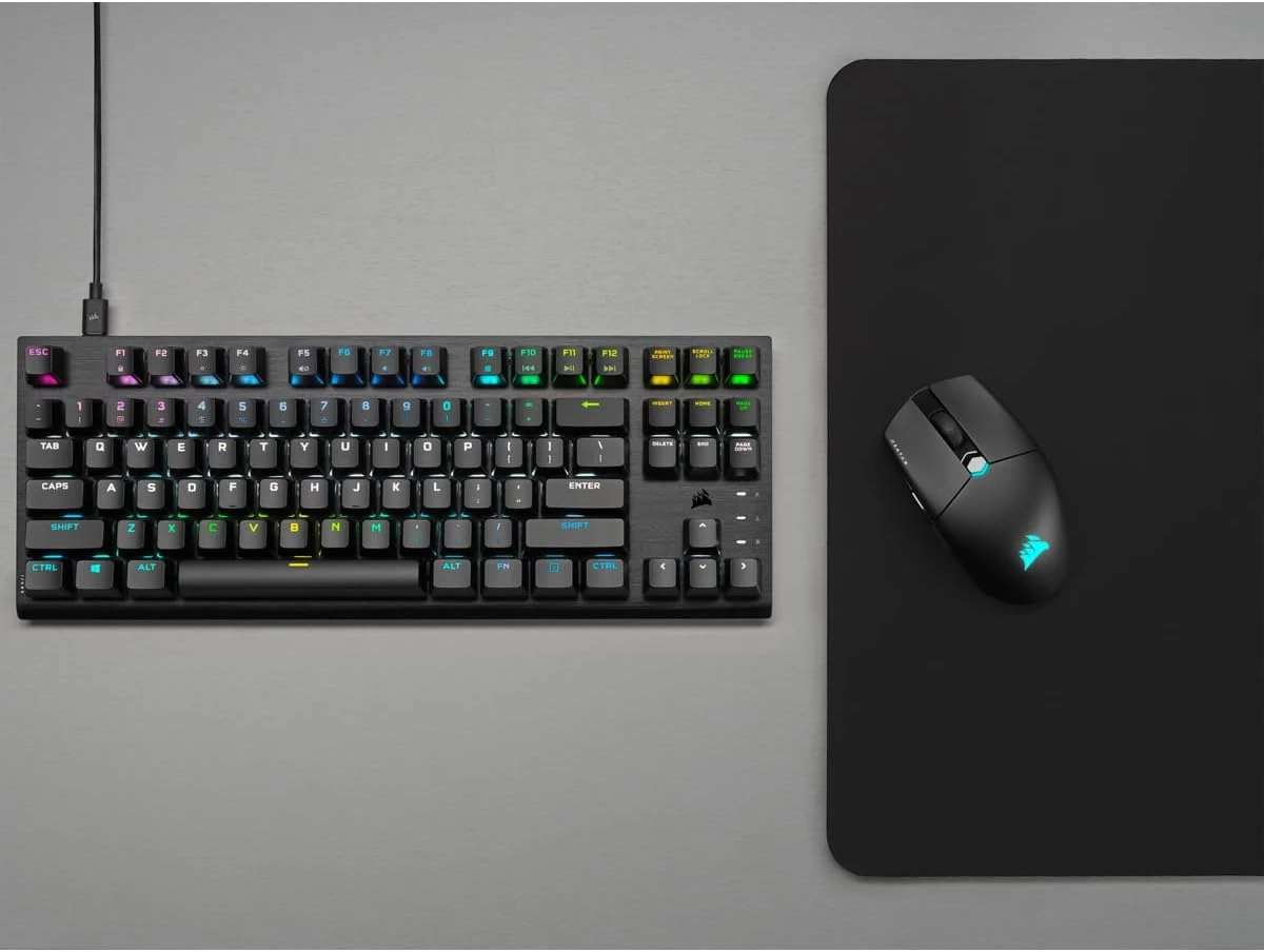 لوحة مفاتيح الألعاب الميكانيكية البصرية CORSAIR K60 PRO TKL RGB Tenkeyless OPX Switch - CH-911D01A-NA