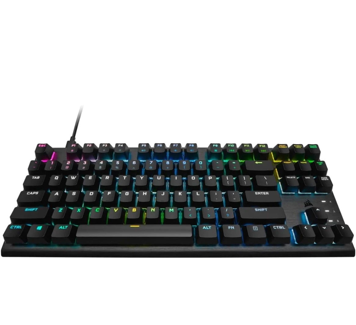 لوحة مفاتيح الألعاب الميكانيكية البصرية CORSAIR K60 PRO TKL RGB Tenkeyless OPX Switch - CH-911D01A-NA