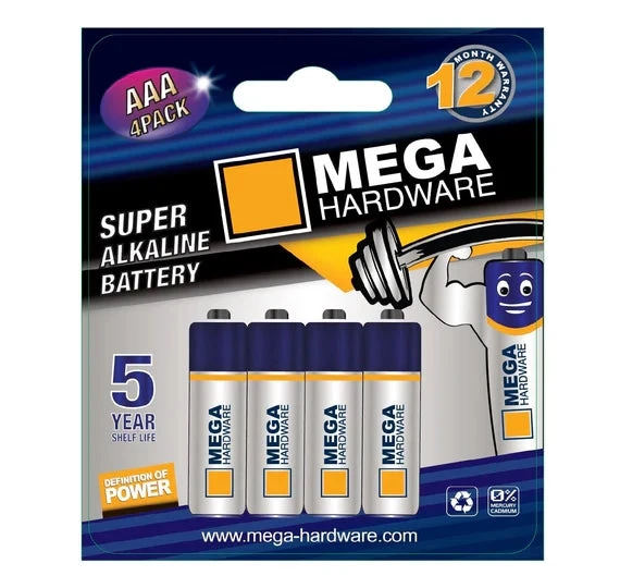 بطارية قلوية فائقة الجودة من نوع Mega _Aaa 1.5V