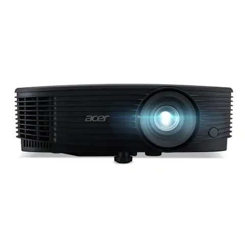 جهاز عرض Acer X1123HP بدقة SVGA (800 × 600)، تباين 20,000:1، سطوع 4000 ANSI، تنسيق 4:3، VGA، HDMI، عمر المصباح 5000 ساعة، مكبرات صوت مدمجة - أسود