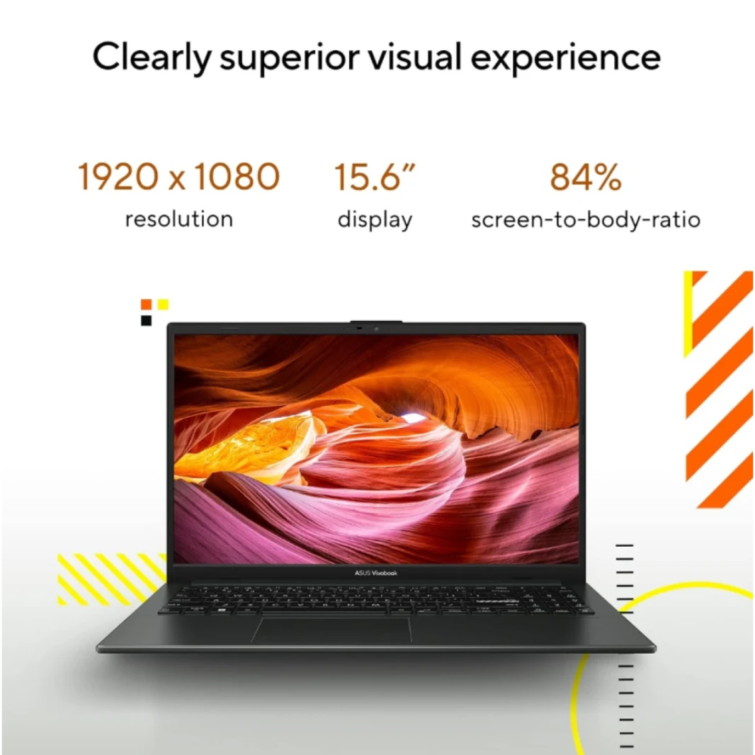 كمبيوتر محمول ASUS Vivobook 16 Ryzen™ 7 7730U مقاس 16.0 بوصة FHD+ Slim بمعايير عسكرية - Indie Black الجيل السابع