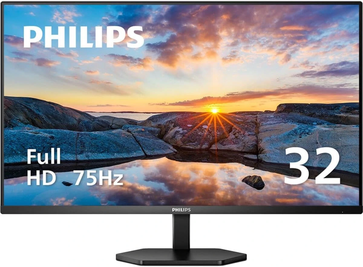 شاشة PHILIPS 3000 Series 32E1N3100LA 31.5 بوصة 16:9 Full HD VA WLED LCD، باللون الأسود