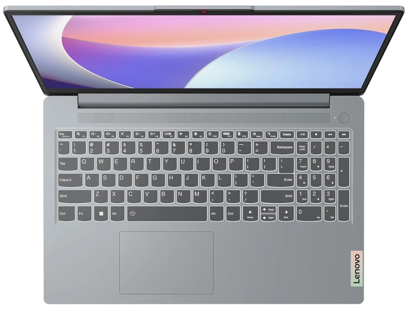 كمبيوتر محمول Lenovo IdeaPad Slim 3 15IRU8 Intel® 13Th Gen Core™ I3-1305U، وذاكرة وصول عشوائي LPDDR5 سعة 8 جيجابايت، ومحرك أقراص SSD NVMe® سعة 256 جيجابايت، وبطاقة رسومات Intel® UHD™، وشاشة 15.6 بوصة IPS بدقة 1920 × 1080 (FHD)، ونظام تشغيل Windows 11 Pro - رمادي قطبي