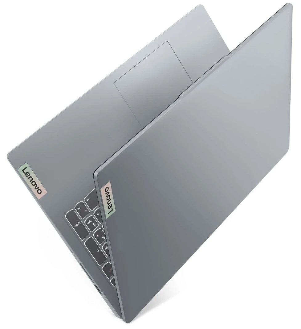 كمبيوتر محمول Lenovo IdeaPad Slim 3 15IRU8 Intel® 13Th Gen Core™ I3-1305U، وذاكرة وصول عشوائي LPDDR5 سعة 8 جيجابايت، ومحرك أقراص SSD NVMe® سعة 256 جيجابايت، وبطاقة رسومات Intel® UHD™، وشاشة 15.6 بوصة IPS بدقة 1920 × 1080 (FHD)، ونظام تشغيل Windows 11 Pro - رمادي قطبي