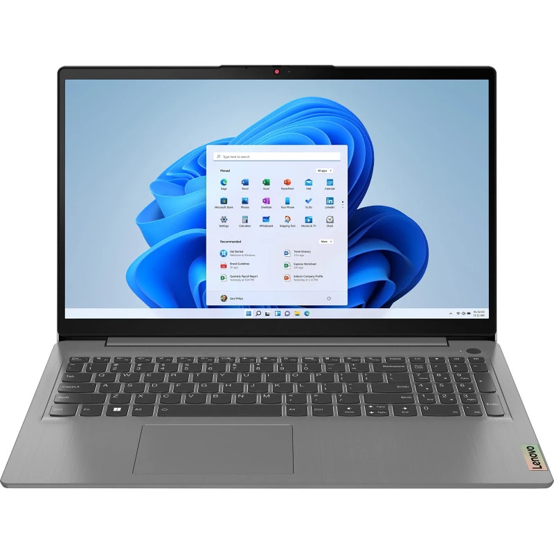 كمبيوتر محمول Lenovo IdeaPad 3 15IAU7 Intel® 12Th Gen Core™ I5-1235U، وذاكرة وصول عشوائي DDR4 سعة 8 جيجابايت، ومحرك أقراص SSD NVMe® سعة 512 جيجابايت، وبطاقة رسومات Intel® Iris™ Xe، وشاشة 15.6 بوصة IPS بدقة 1920 × 1080 (FHD)، ونظام التشغيل Windows 11 Pro - رمادي قطبي