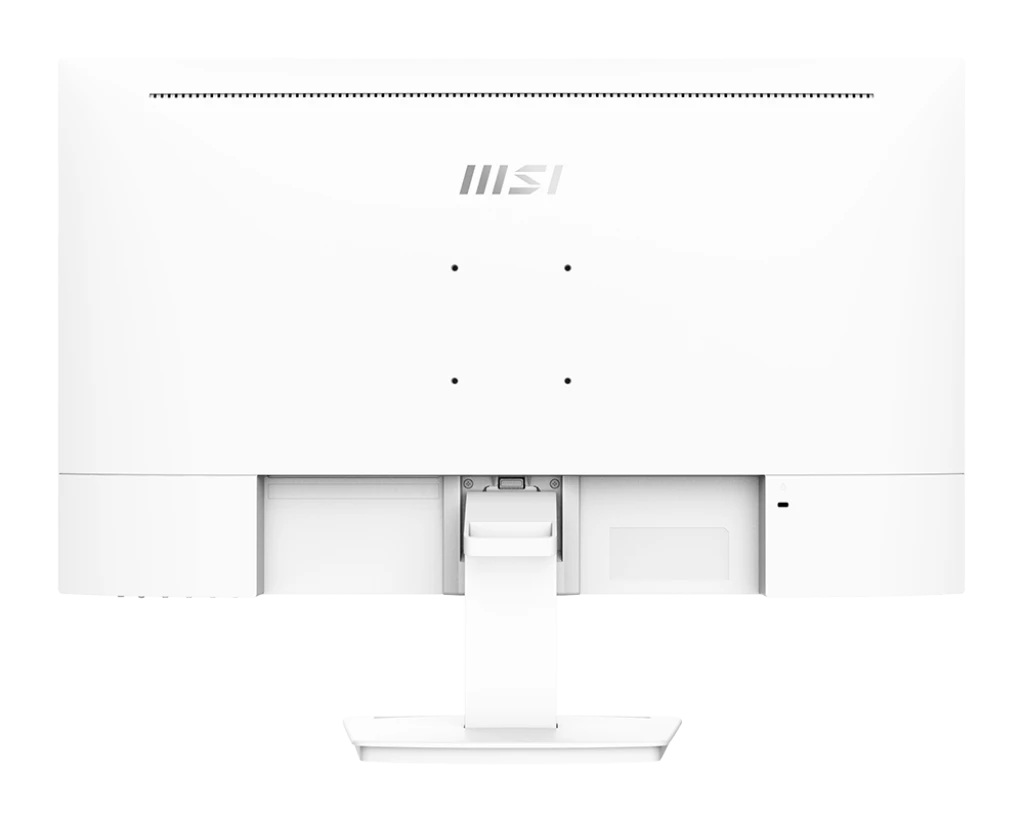 شاشة MSI Pro MP273AW مقاس 27 بوصة بدقة 1920 × 1080 (FHD) IPS بمعدل تحديث 100 هرتز ووقت استجابة 1 مللي ثانية ومنفذ HDMI 1.4b \ DP 1.2a وVGA مع مكبرات صوت مدمجة - أبيض