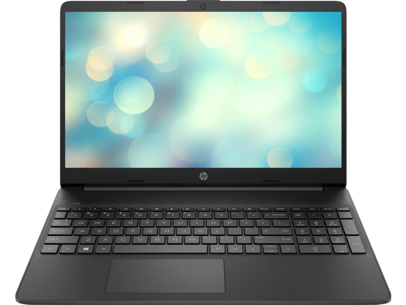 كمبيوتر محمول HP 15s-FQ5006NE Intel® 12Th Gen Core™ I3-1215U، ذاكرة وصول عشوائي سعتها 8 جيجابايت، محرك أقراص SSD NVMe® سعة 256 جيجابايت، بطاقة رسومات Intel® UHD®، شاشة 15.6 بوصة بدقة 1366 × 768 (HD)، نظام التشغيل Windows 11 Pro - أسود