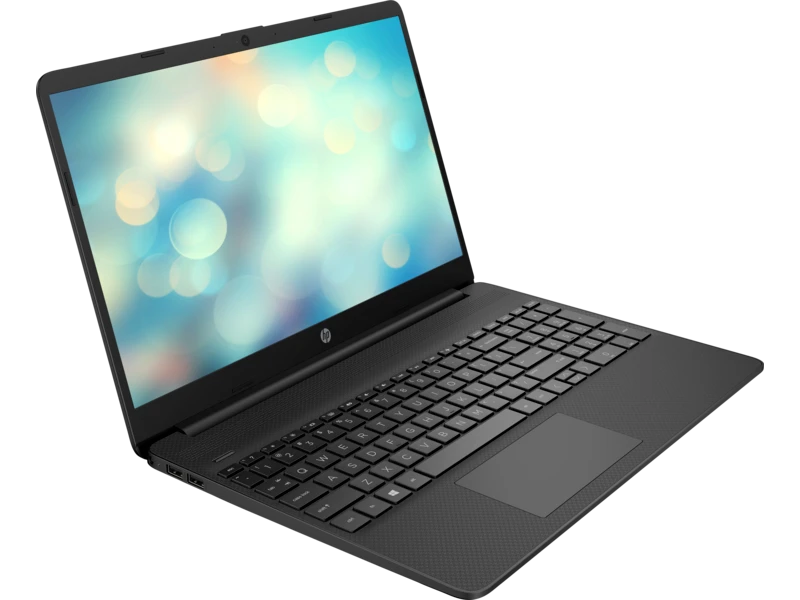 كمبيوتر محمول HP 15s-FQ5006NE Intel® 12Th Gen Core™ I3-1215U، ذاكرة وصول عشوائي سعتها 8 جيجابايت، محرك أقراص SSD NVMe® سعة 256 جيجابايت، بطاقة رسومات Intel® UHD®، شاشة 15.6 بوصة بدقة 1366 × 768 (HD)، نظام التشغيل Windows 11 Pro - أسود