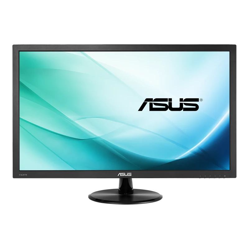 شاشة Asus VP228HE مقاس 21.5 بوصة بدقة 1920 × 1080 (FHD) TN 60 هرتز ووقت استجابة 1 مللي ثانية ومنفذ HDMI 1.4 / VGA مع مكبرات صوت 1.5 وات × 2