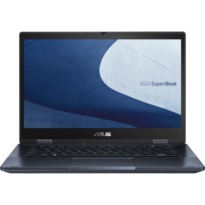 كمبيوتر محمول Asus Expertbook Flip B7402FE Intel® 11Th Gen Core™ I5-1135G7، ذاكرة وصول عشوائي 16 جيجابايت DDR4، محرك أقراص SSD NVMe® 256 جيجابايت، رسومات Intel® Iris™ Xe، شاشة تعمل باللمس قابلة للطي بدقة 2560 × 1600 (WQXGA)، نظام التشغيل Windows 11 Home - أسود