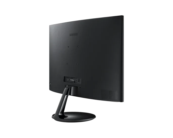 شاشة منحنية بدون حواف من سامسونج C27T390FHM مقاس 27 بوصة بدقة 1920 × 1080 (FHD) VA 60Hz 4ms HDMI 1.4 / VGA AMD FreeSync™ - أسود