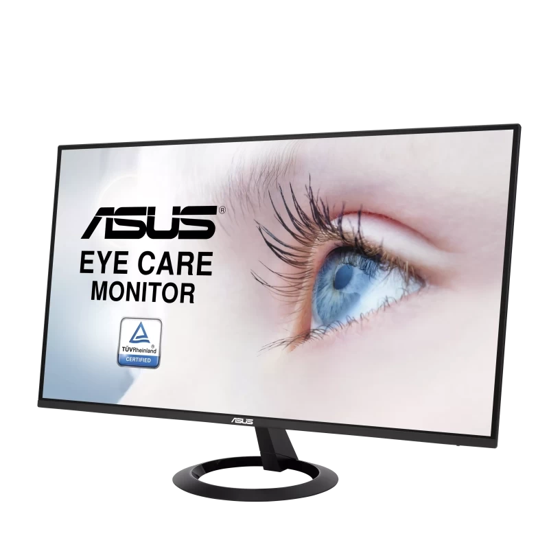 شاشة Asus VZ24EHE Eye Care - 23.8 بوصة 1920 × 1080 (FHD) IPS 75 هرتز 1 مللي ثانية HDMI 1.4 / VGA AMD FreeSync™ ضوء أزرق منخفض، خالية من الوميض، فائقة النحافة - أسود