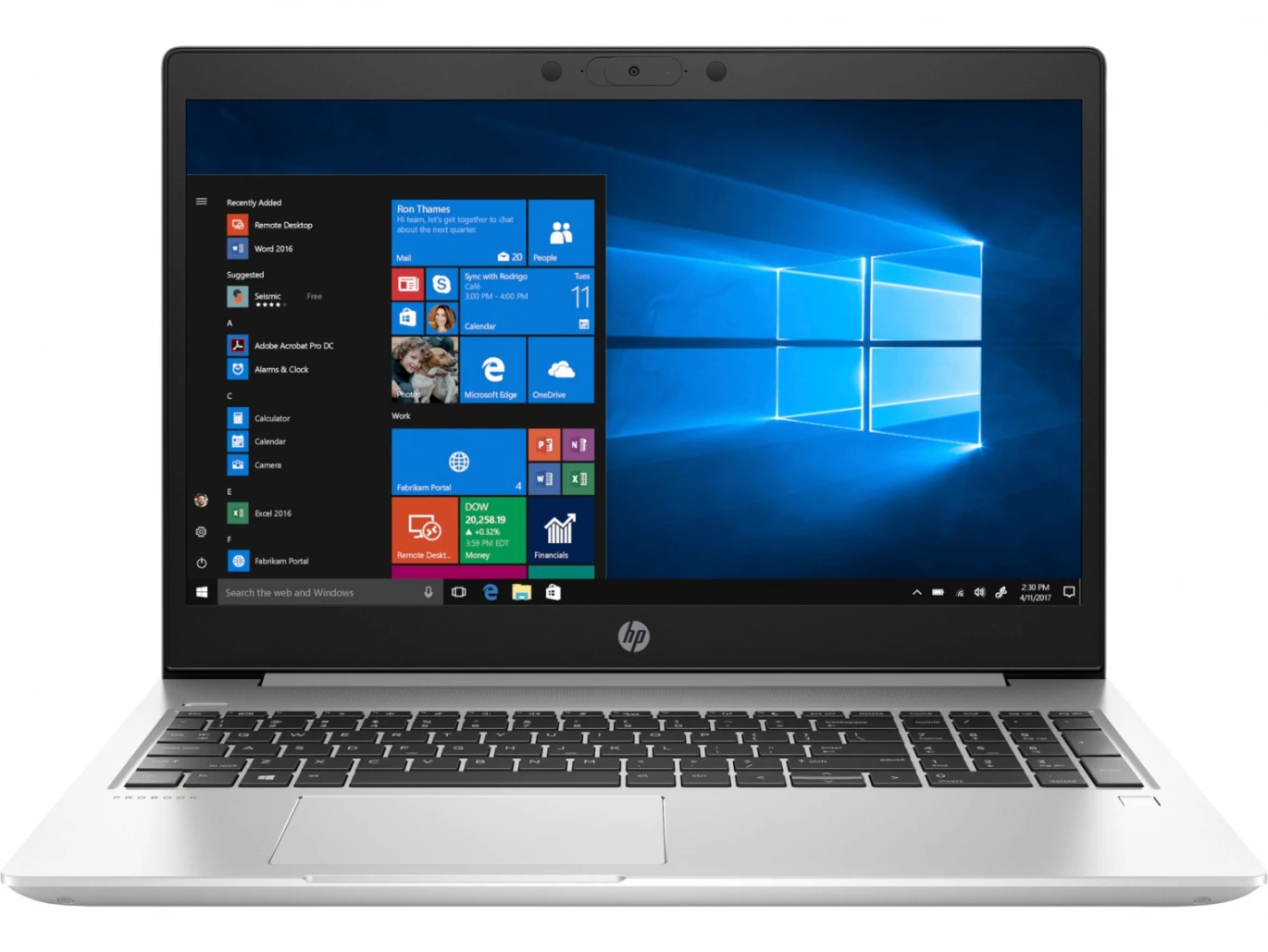 HP Probook 445 G7 AMD® Ryzen™ 5-4500U، ذاكرة وصول عشوائي سعتها 8 جيجابايت، وذاكرة NVMe® سعة 512 جيجابايت، وبطاقة رسومات AMD® Radeon™ Vega 6، وشاشة 14 بوصة بدقة 1280 × 720 (HD)، ونظام تشغيل Windows 10 Pro - فضي