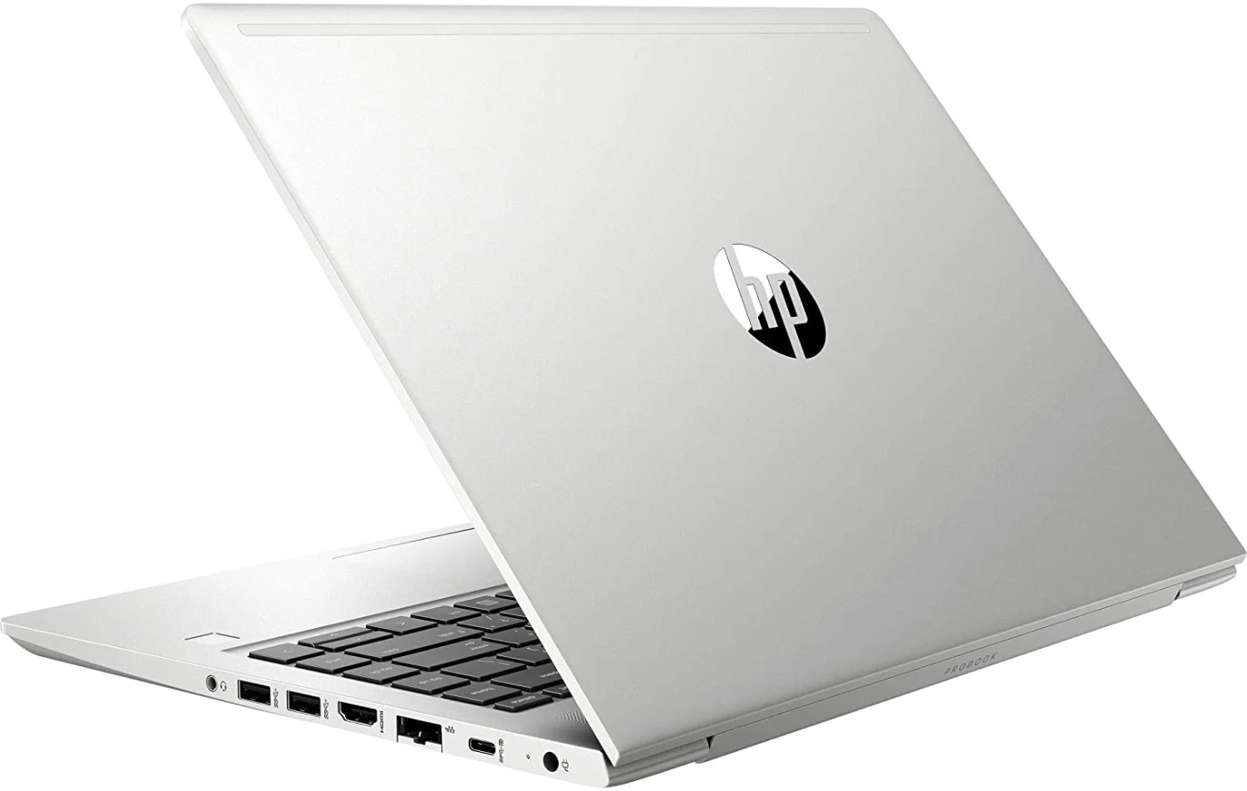 HP Probook 445 G7 AMD® Ryzen™ 5-4500U، ذاكرة وصول عشوائي سعتها 8 جيجابايت، وذاكرة NVMe® سعة 512 جيجابايت، وبطاقة رسومات AMD® Radeon™ Vega 6، وشاشة 14 بوصة بدقة 1280 × 720 (HD)، ونظام تشغيل Windows 10 Pro - فضي