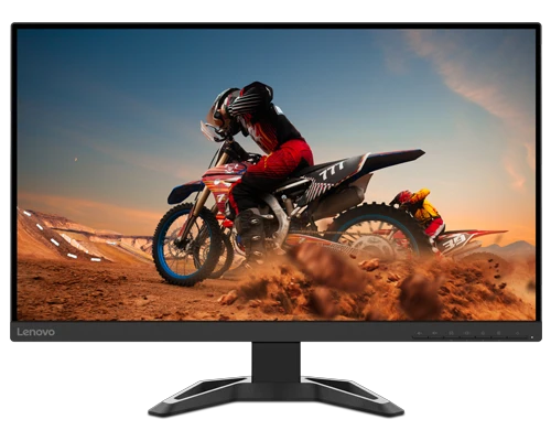 شاشة ألعاب مسطحة Lenovo G27-30 مقاس 27 بوصة بدقة 1920 × 1080 (FHD) VA 165 هرتز ووقت استجابة 1 مللي ثانية ومنفذ HDMI 2.0 \ DP 1.4 مع توافق HDR وAMD Freesync Premuim وحامل قابل للتعديل (ضبط الارتفاع والإمالة) - أسود