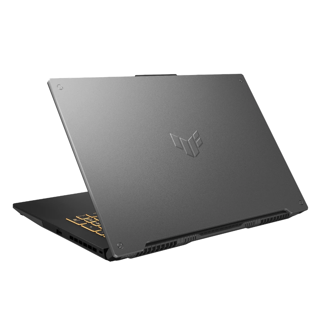 كمبيوتر محمول Asus TUF Gaming F17 FX707ZC4 Intel® 12Th Gen Core™ I7-12700H، ذاكرة وصول عشوائي DDR4 سعة 16 جيجابايت، محرك أقراص SSD NVMe® سعة 512 جيجابايت، بطاقة رسومات Nvidia® Geforce™ RTX 3050 سعة 4 جيجابايت GDDR6، شاشة 17.3 بوصة IPS-Level بدقة 1920 × 1080 (FHD) بمعدل تحديث 144 هرتز ومدة انتظار 30 مللي ثانية، نظام التشغيل Windows 11 Home