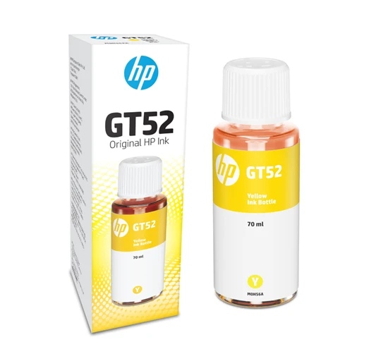 زجاجة حبر HP GT52 الأصلية الصفراء (M0H56AA)