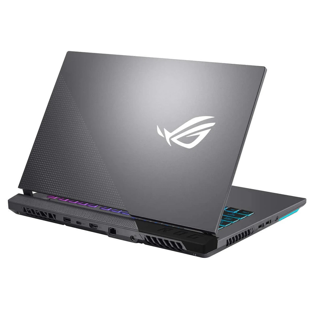 Asus ROG Strix (2021) G15 GA503QM AMD® Ryzen™ 7-4800H، ذاكرة وصول عشوائي DDR4 سعة 16 جيجابايت، محرك أقراص SSD NVMe® سعة 512 جيجابايت، بطاقة رسومات Nvidia® Geforce™ RTX 3060 سعة 6 جيجابايت GDDR6، شاشة 15.6 بوصة بدقة 1920 × 1080 (FHD) وتردد 144 هرتز ووقت استجابة 3 مللي ثانية، نظام التشغيل Windows 11 Home - رمادي