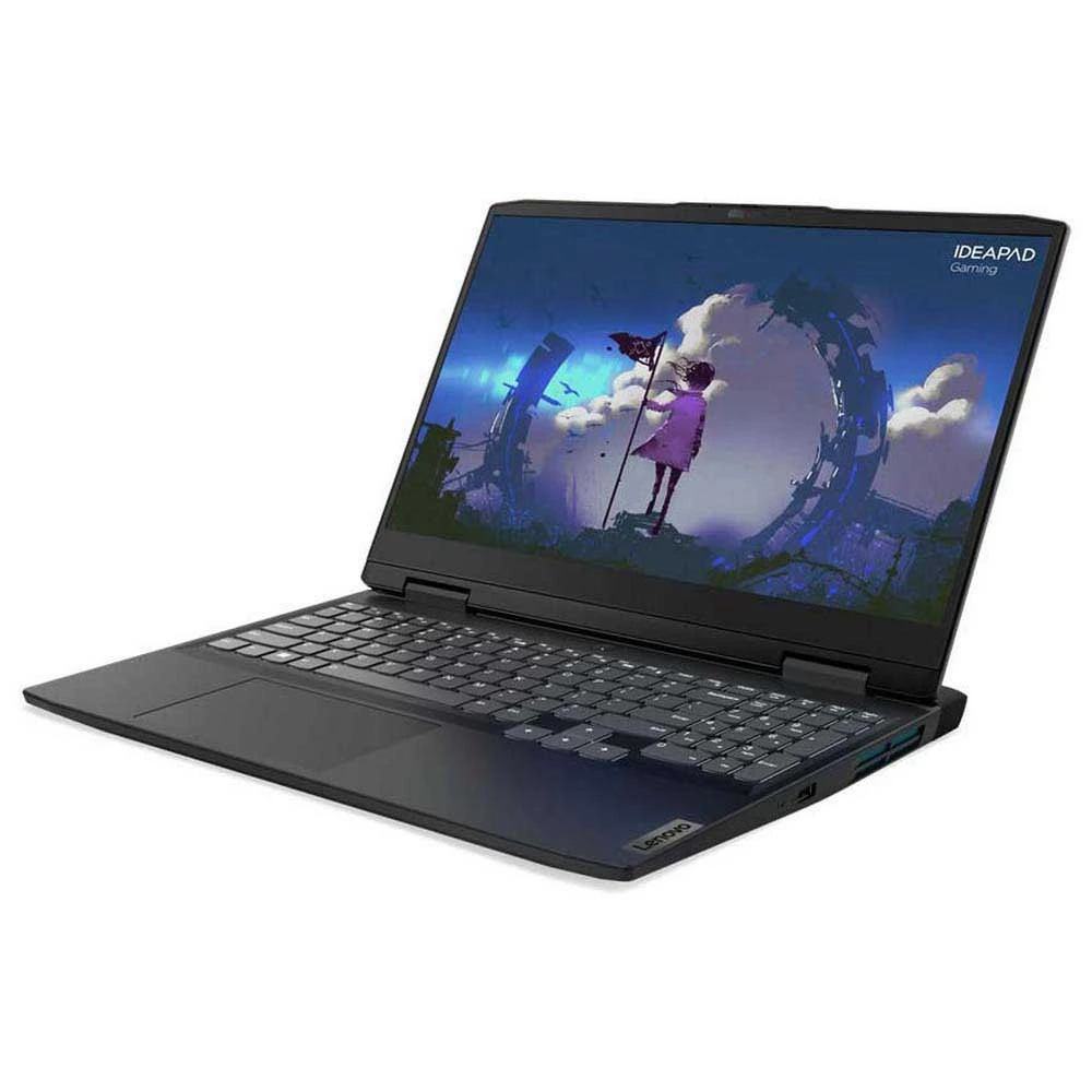 كمبيوتر محمول Lenovo IdeaPad Gaming 3 15IAH7 Intel® 12Th Gen Core™ I7-12700H، ذاكرة وصول عشوائي DDR4 سعة 16 جيجابايت، محرك أقراص SSD NVMe® سعة 512 جيجابايت، بطاقة رسومات Nvidia® Geforce™ RTX 3050 Ti سعة 4 جيجابايت GDDR6، شاشة 15.6 بوصة IPS بدقة 1920 × 1080 (FHD) وتردد 120 هرتز ومدة انتظار 16 مللي ثانية، نظام التشغيل Windows 11 Home - Onyx Gr