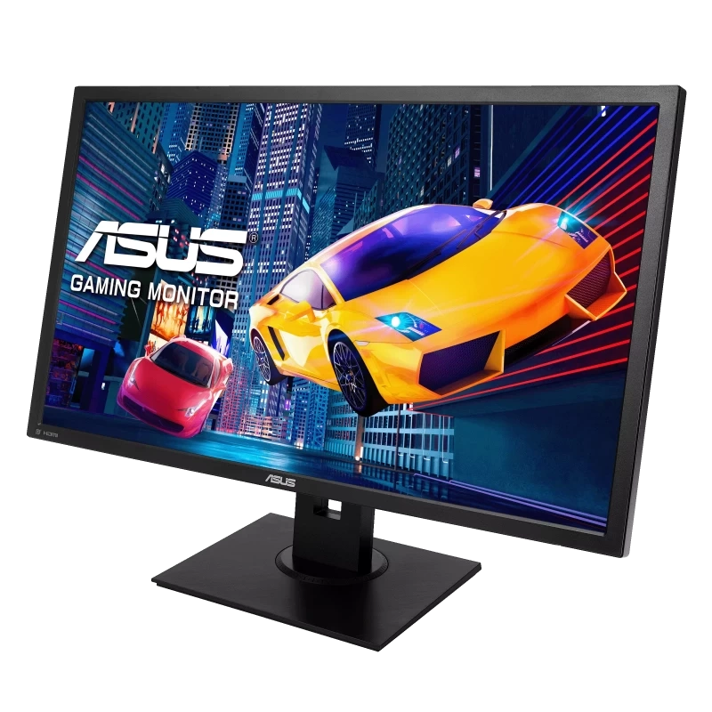 شاشة Asus VP28UQGL مقاس 28 بوصة بدقة 3840 × 2160 (4K) TN 60Hz 1ms HDMI 2.0 / DP 1.2 AMD FreeSync™ Flicker Free، فلتر الضوء الأزرق، تصميم مريح (ضبط الارتفاع، إمالة دوارة، تدوير) - أسود