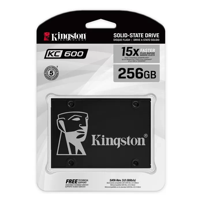 كينغستون KC600 SSD SATA سعة 256 جيجابايت