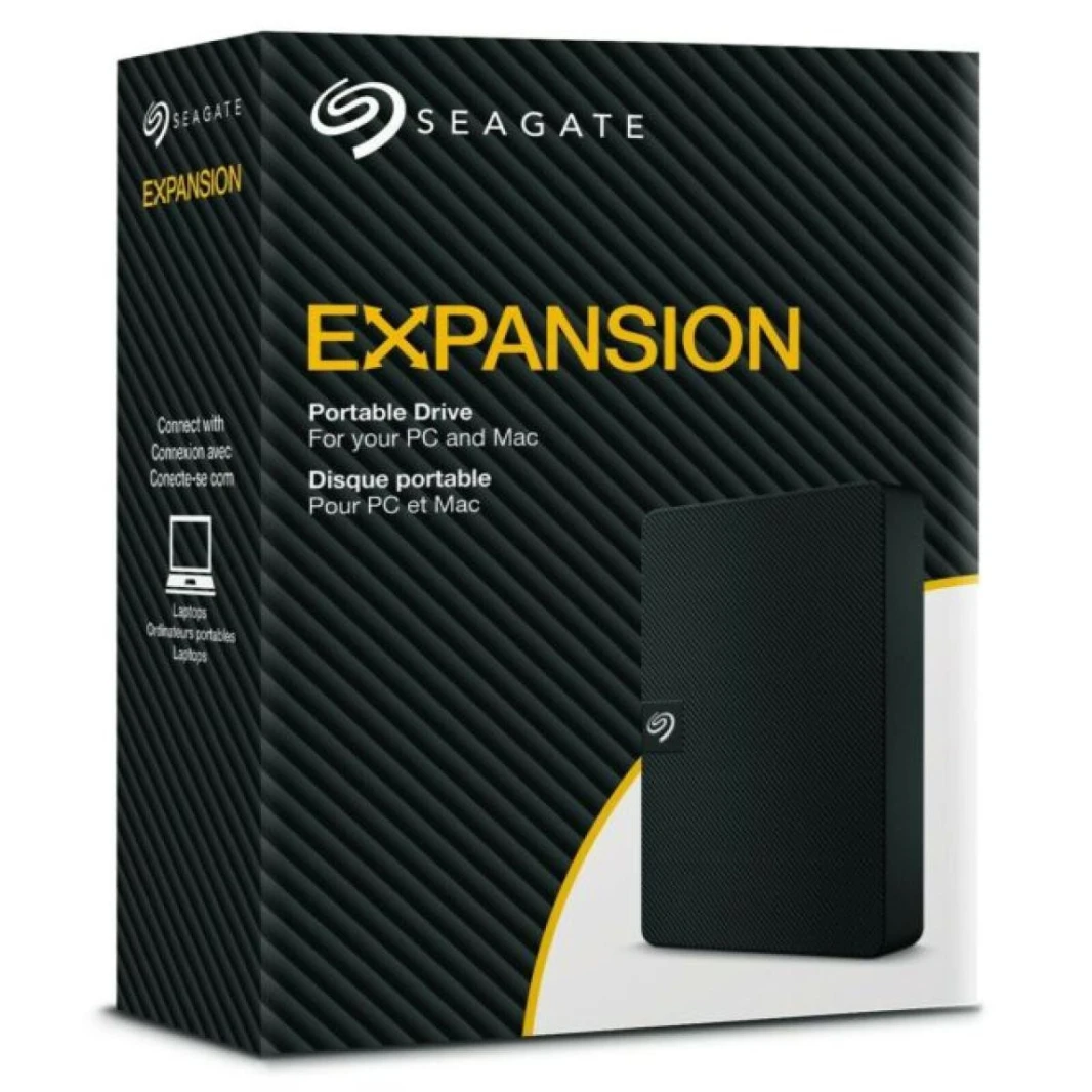 محرك الأقراص الصلبة الخارجي المحمول Seagate Expansion USB 3.0 بسعة 2 تيرابايت، أسود