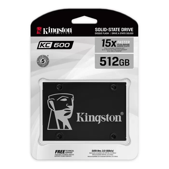 كينغستون KC600 SSD سعة 512 جيجابايت