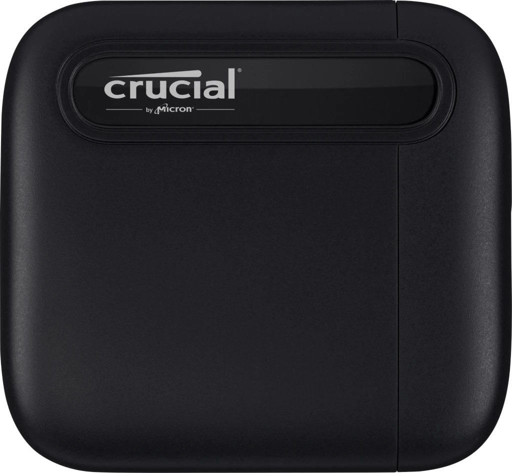 Crucial X6 4TB Portable SSD - محرك أقراص ذو حالة صلبة خارجي USB 3.2 Type-C بسرعة تصل إلى 800 ميجابايت/ثانية