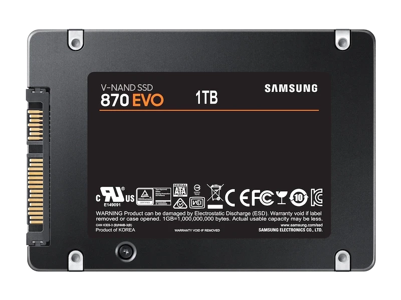 قرص SSD داخلي Samsung 870 EVO SATA 2.5 بوصة بسعة 1 تيرابايت