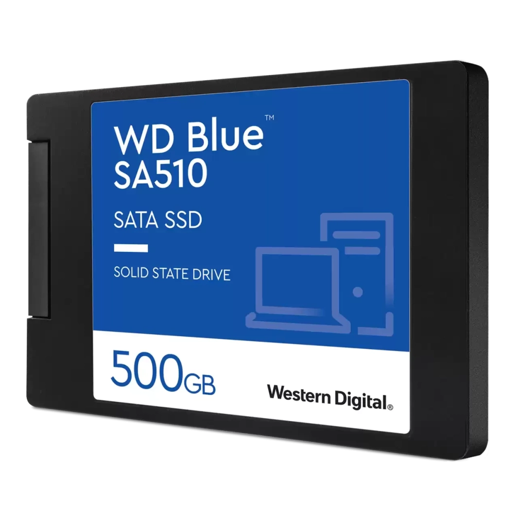 محرك أقراص الحالة الصلبة الداخلي WD Blue SA510 بسعة 500 جيجابايت SATA مقاس 2.5 بوصة/7 مم بسرعة تصل إلى 560 ميجابايت/ثانية